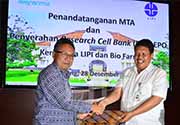 Penyerahan Reserach Cell Bank dari LIPI ke PT Biofarma